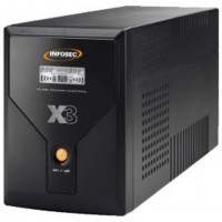 Infosec X3 EX LCD USB 2000 alimentation d'&eacute;nergie non interruptible Interactivit&eacute; de ligne 2 kVA 4 sortie(s) CA