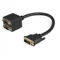 StarTech.com DVISPL1DD câble DVI 0,3 m 2 x DVI-D Noir