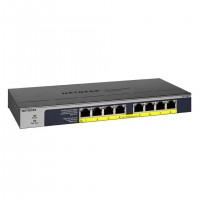 NETGEAR GS108PP Non-géré Gigabit Ethernet (10/100/1000) Connexion Ethernet, supportant l'alimentation via ce port (PoE) Noir