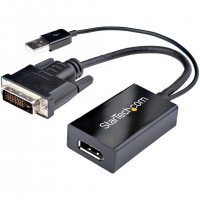 StarTech.com DVI2DP2 câble vidéo et adaptateur 0,254 m DVI-D Noir