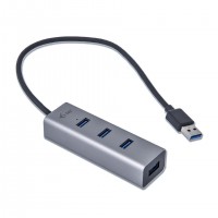 i-tec Metal U3HUBMETAL403 hub & concentrateur USB 3.2 Gen 1 (3.1 Gen 1) Type-A 5000 Mbit/s Gris
