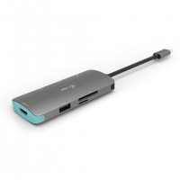 i-tec Metal C31NANODOCKPD station d'accueil Avec fil USB 3.2 Gen 1 (3.1 Gen 1) Type-C Argent, Turquoise