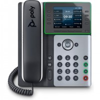 Poly Edge E320 IP Phone and PoE-enabled téléphone fixe Noir 8 lignes IPS