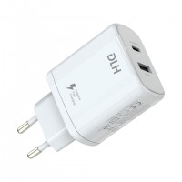 DLH DY-AU4795W chargeur d'appareils mobiles Smartphone, Tablette Blanc Charge rapide Int&eacute;rieure