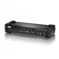 ATEN CS1924 commutateur écran, clavier et souris Grille de montage Noir