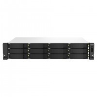 QNAP TS-1264U-RP NAS Rack (2 U) Intel® Celeron® 8 Go DDR4 0 To QNAP QTS Aluminium, Noir