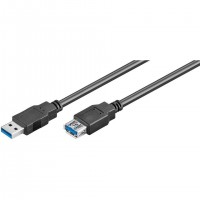 Microconnect USB3.0AAF1B c&acirc;ble USB USB 3.2 Gen 1 (3.1 Gen 1) 1 m USB A Noir