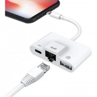 DLH DY-TU4034W c&acirc;ble Lightning Blanc