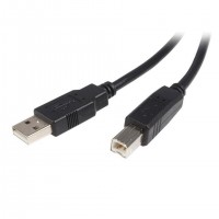 StarTech.com 2.0m USB 2.0 A-B c&acirc;ble USB USB A USB B 0,48 Gbit/s Noir