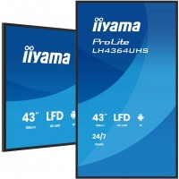 iiyama LH4364UHS-B1AG &Eacute;cran d'affichage dynamique &Eacute;cran plat de signalisation num&eacute;rique 109,2 cm (43") LED Wifi 500 cd/m&sup2; 4K Ult