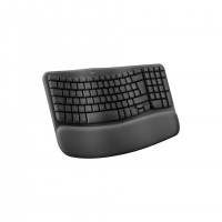 Logitech ERGO Wave Keys clavier Bureau RF sans fil + Bluetooth AZERTY Fran&ccedil;ais Graphite