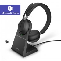 Jabra Evolve2 65 Casque Sans fil Arceau Bureau/Centre d'appels USB Type-C Bluetooth Socle de chargement Noir