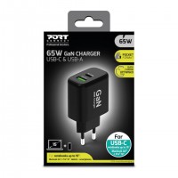 Port Designs 902104EU chargeur d'appareils mobiles Universel Noir Secteur Charge rapide Int&eacute;rieure