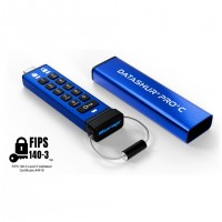 iStorage datAshur PRO+C lecteur USB flash 512 Go 3.2 Gen 1 (3.1 Gen 1) Bleu