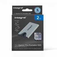 Integral SlimXpress Pro INSSD2TPORT3.2SLIMXS lecteur &agrave; circuits int&eacute;gr&eacute;s externe 2 To USB 3.2 Gen 2x2