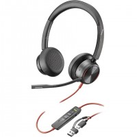 HP Poly Blackwire 8225 Stereo USB-C Headset +USB-C/A Adapter Avec fil Arceau Bureau/Centre d'appels
