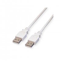 ROLINE USB 2.0 Cable, Type A-A, 3.0 m c&acirc;ble USB 3 m USB A Blanc