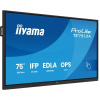 iiyama TE7513A-B2AG &Eacute;cran d'affichage dynamique &Eacute;cran plat interactif 190,5 cm (75") Wifi 500 cd/m&sup2; 4K Ultra HD Noir &Eacute;cran tacti