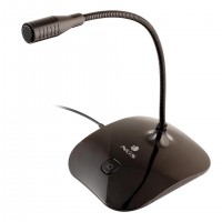 Microphone de table flexible omnidirectionnel NGS - Connexion jack 3,5 mm et bouton mute int&eacute;gr&eacute;.