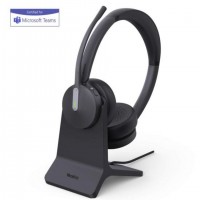 Yealink BH70 Dual with Stand USB-C/A Headset Sans fil Arceau Bureau/Centre d'appels USB Type-A Bluetooth Socle de chargement Noi