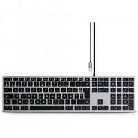Satechi Slim W3 clavier Universel USB AZERTY Fran&ccedil;ais Aluminium, Noir