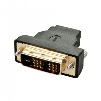 Lindy 41228 changeur de genre de c&acirc;ble HDMI-A FM DVI-D M Noir