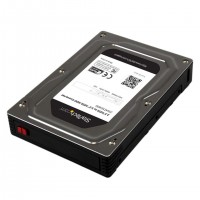 StarTech.com 25SAT35HDD Obturateur de baie de lecteur 8,89 cm (3.5") Plateau de stockage de disques Noir, Argent
