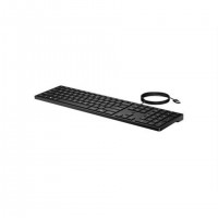 HP 320K Wired Keyboard clavier Bureau USB Noir