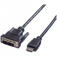VALUE DVI (18+1)/HDMI 5m DVI-D Noir