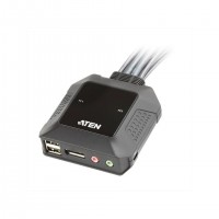 ATEN CS22DP commutateur &eacute;cran, clavier et souris Noir