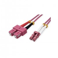 Value Fibre Optic Jumper Cable, 50/125&micro;m, LC/SC, OM4, purple 3.0 m c&acirc;ble de fibre optique