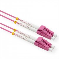 VALUE 21.99.8835 c&acirc;ble de fibre optique 10 m LC OM4 Rose